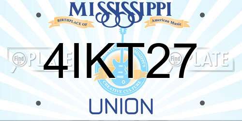 4IKT27 Mississippi License Plate
