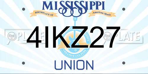 4IKZ27 Mississippi License Plate