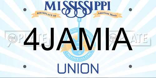 4JAMIA Mississippi License Plate