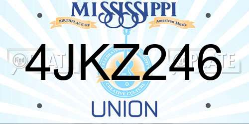 4JKZ246 Mississippi License Plate
