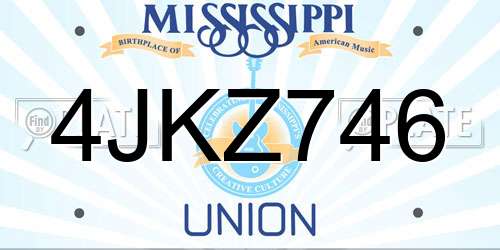 4JKZ746 Mississippi License Plate