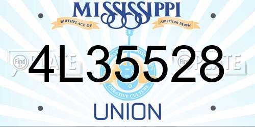 4L35528 Mississippi License Plate