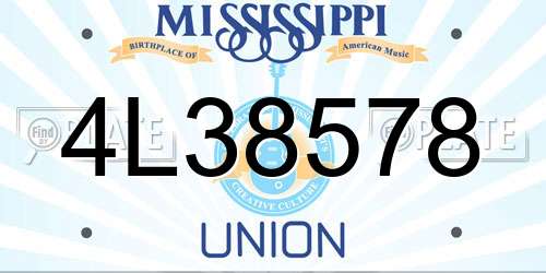 4L38578 Mississippi License Plate