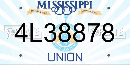 4L38878 Mississippi License Plate