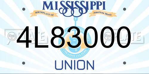 4L83000 Mississippi License Plate
