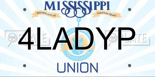 4LADYP Mississippi License Plate