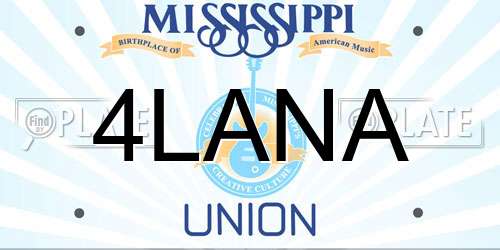 4LANA Mississippi License Plate