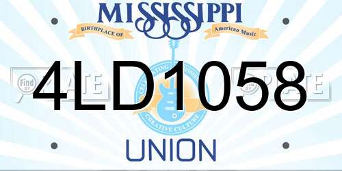 4LD1058 Mississippi License Plate