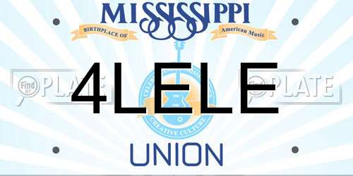4LELE Mississippi License Plate