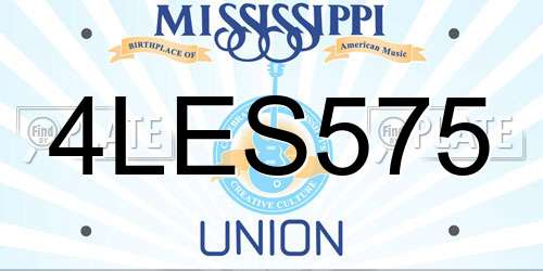 4LES575 Mississippi License Plate