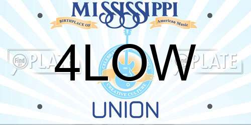 4LOW Mississippi License Plate