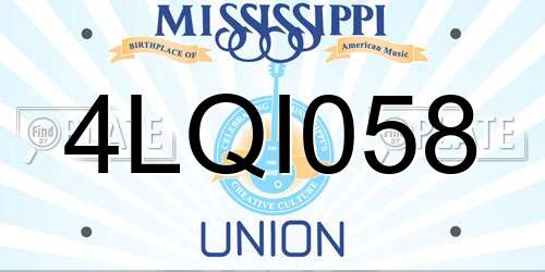 4LQI058 Mississippi License Plate