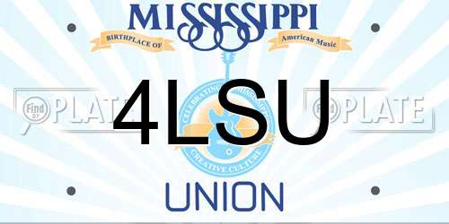 4LSU Mississippi License Plate