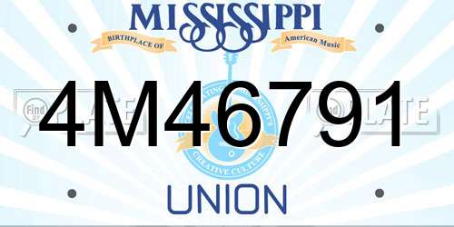4M46791 Mississippi License Plate