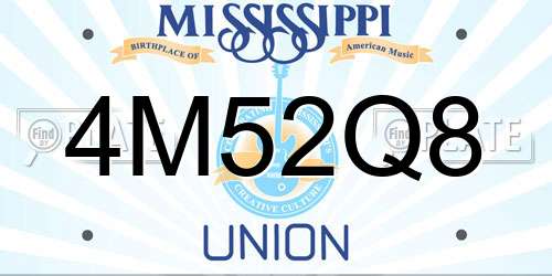 4M52Q8 Mississippi License Plate
