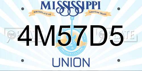 4M57D5 Mississippi License Plate