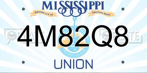 4M82Q8 Mississippi License Plate