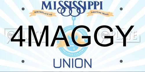 4MAGGY Mississippi License Plate