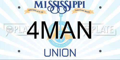 4MAN Mississippi License Plate