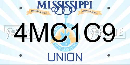 4MC1C9 Mississippi License Plate