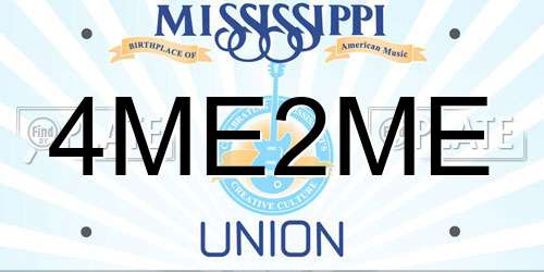 4ME2ME Mississippi License Plate