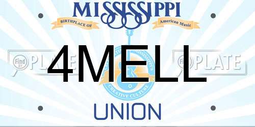 4MELL Mississippi License Plate