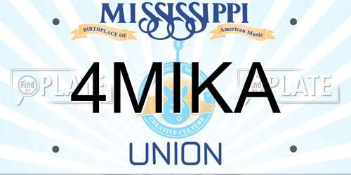 4MIKA Mississippi License Plate