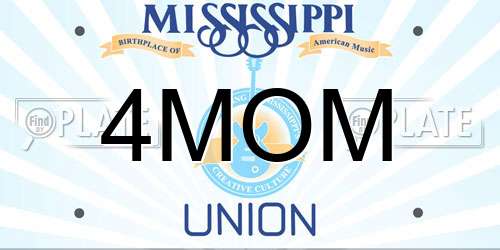 4MOM Mississippi License Plate