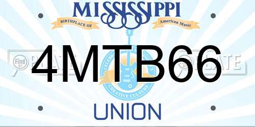 4MTB66 Mississippi License Plate