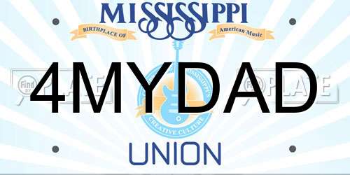 4MYDAD Mississippi License Plate