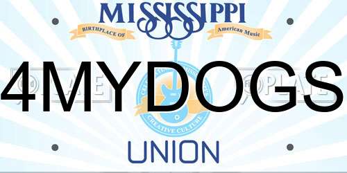 4MYDOGS Mississippi License Plate