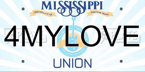 4MYLOVE Mississippi License Plate