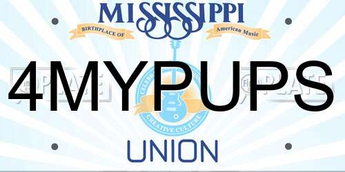 4MYPUPS Mississippi License Plate