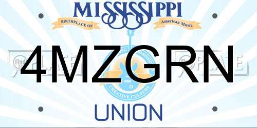 4MZGRN Mississippi License Plate