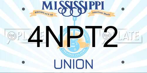 4NPT2 Mississippi License Plate