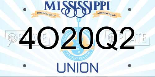 4O20Q2 Mississippi License Plate