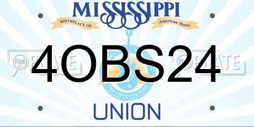 4OBS24 Mississippi License Plate