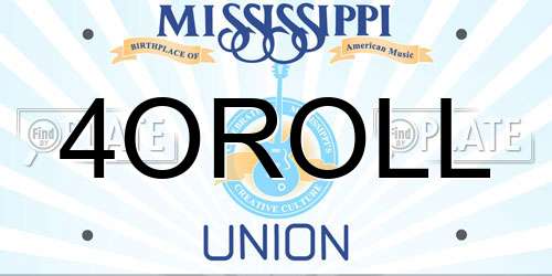 4OROLL Mississippi License Plate