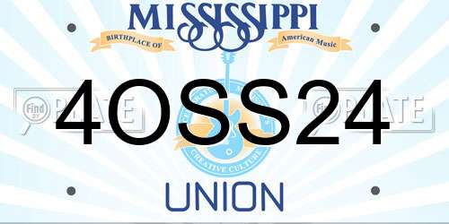 4OSS24 Mississippi License Plate