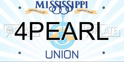 4PEARL Mississippi License Plate