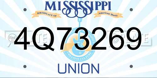 4Q73269 Mississippi License Plate