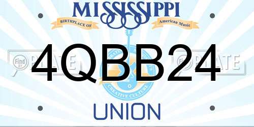 4QBB24 Mississippi License Plate