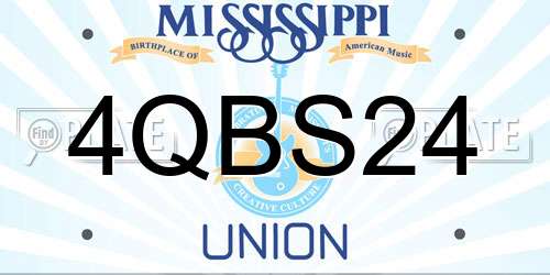 4QBS24 Mississippi License Plate