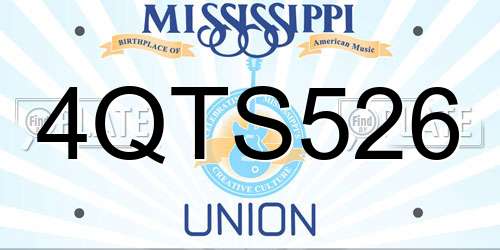 4QTS526 Mississippi License Plate