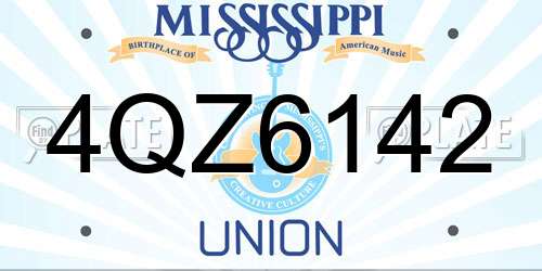 4QZ6142 Mississippi License Plate
