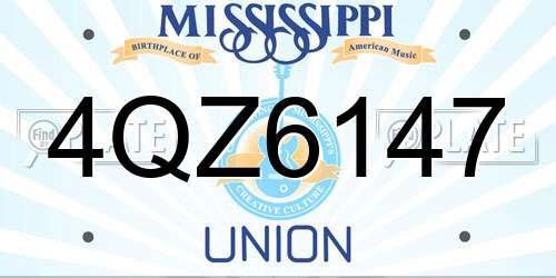 4QZ6147 Mississippi License Plate
