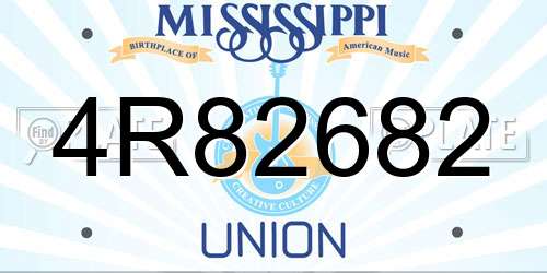 4R82682 Mississippi License Plate