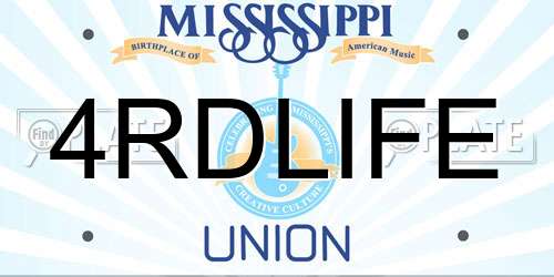 4RDLIFE Mississippi License Plate