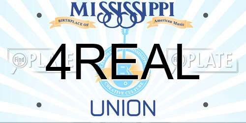 4REAL Mississippi License Plate