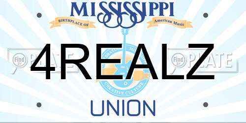 4REALZ Mississippi License Plate